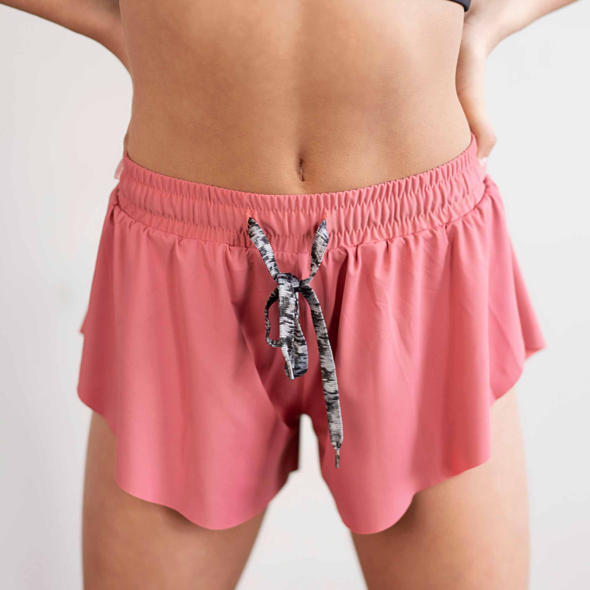 Peach Flutter Shorts