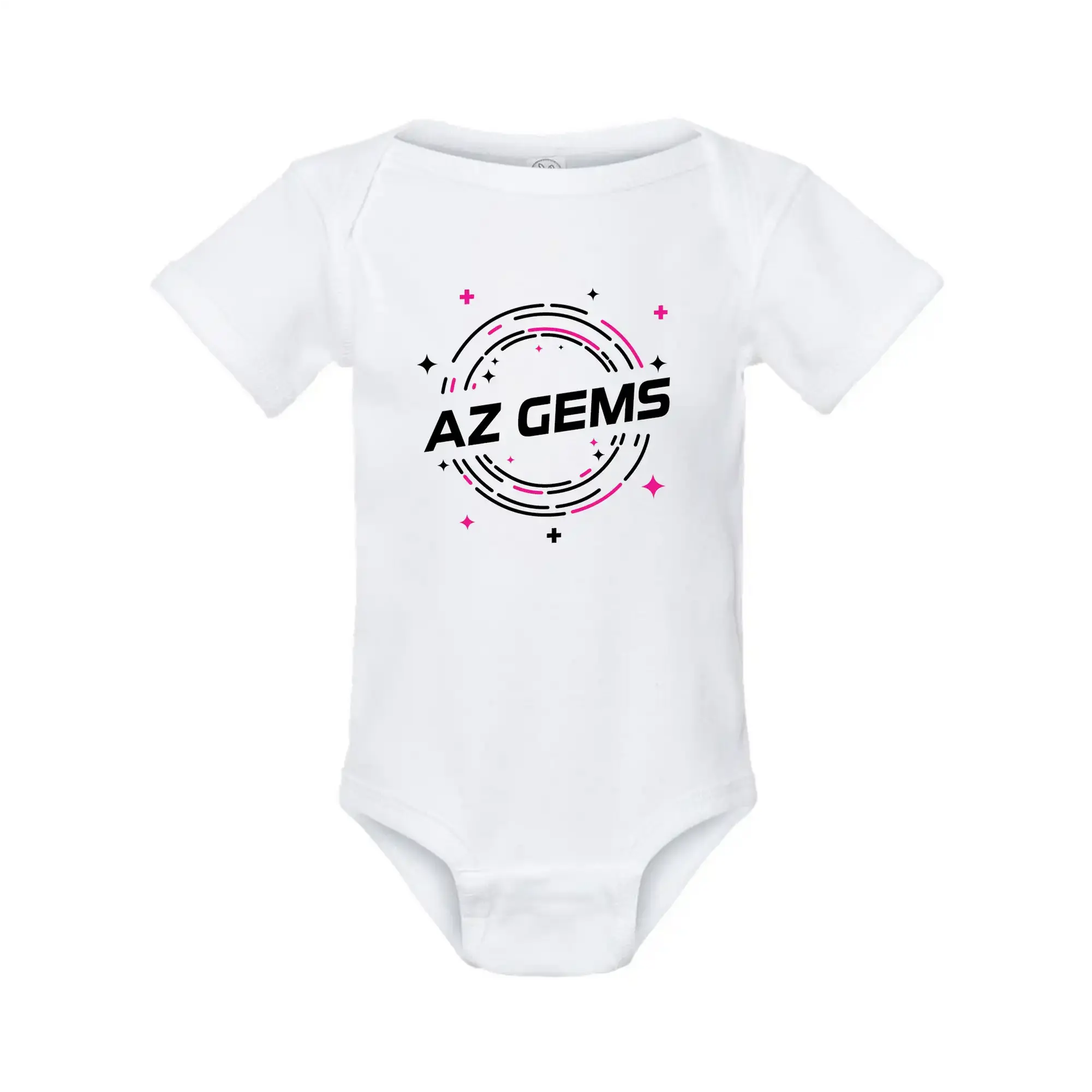 AZ Gems White Baby Onesie