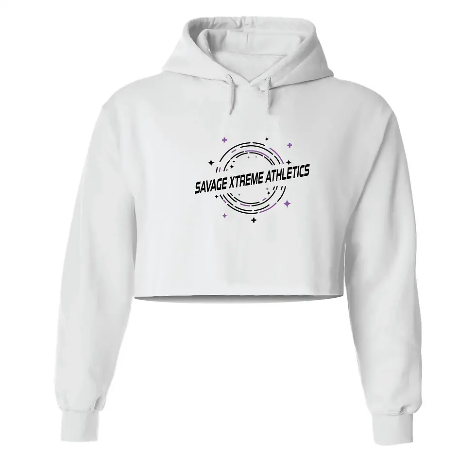 SXA White Crop Hoodie