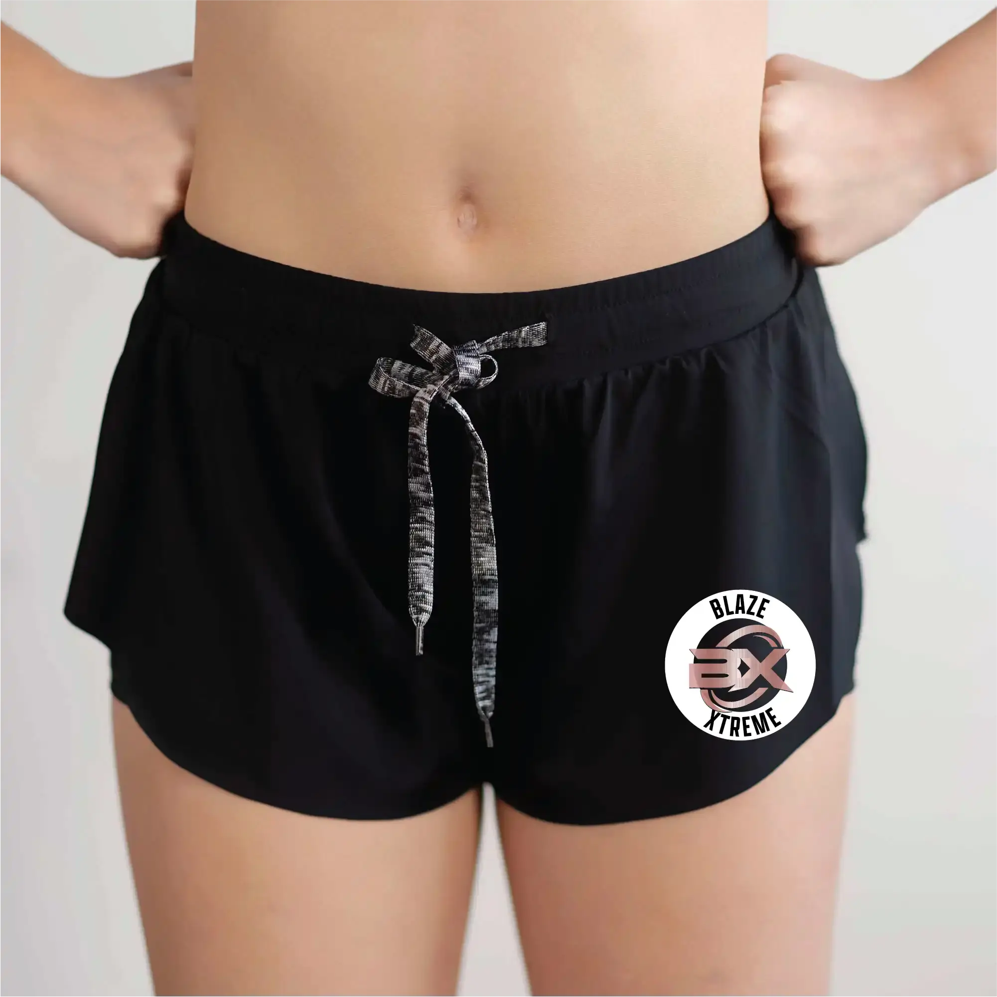 BX Black Flutter Short