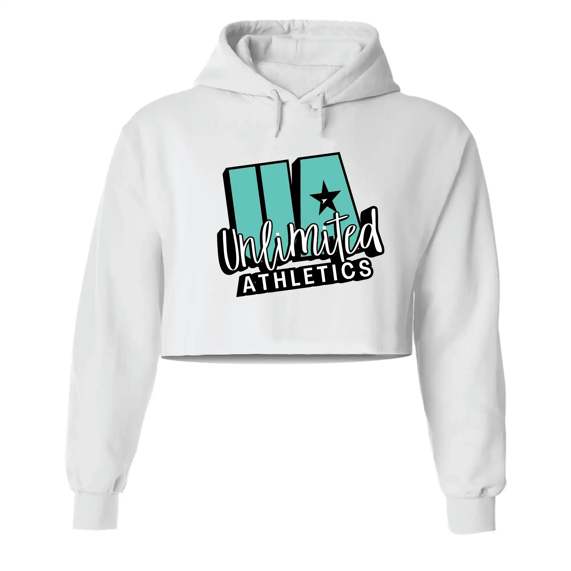 UA White Crop Hoodie