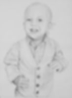 graphite drawing of child