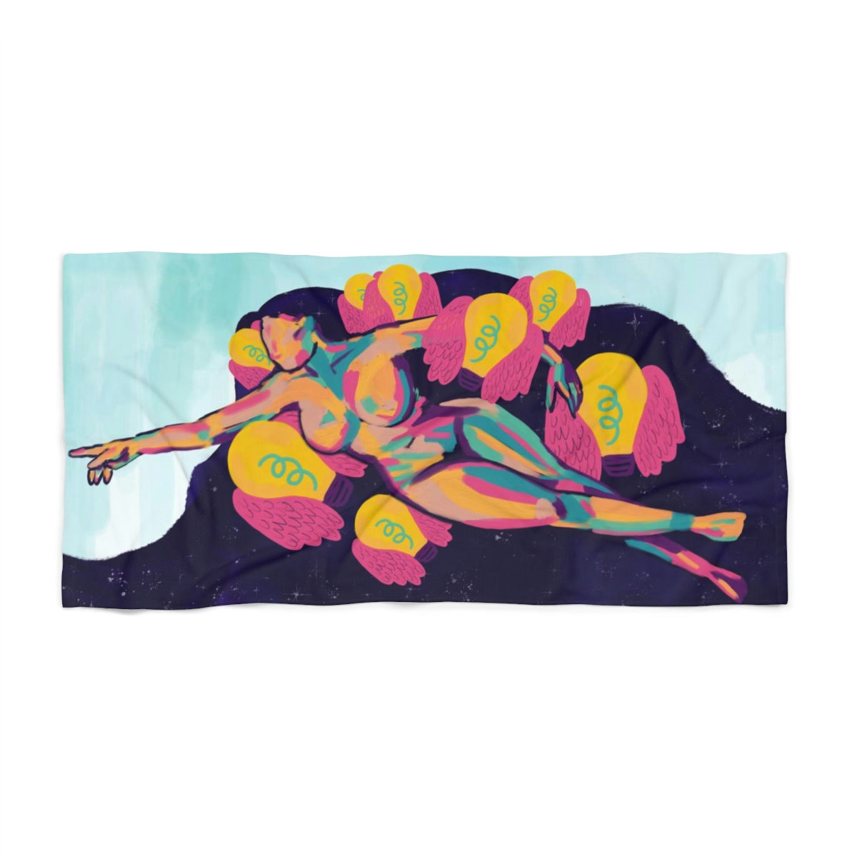 Creation of Conscious pt 1 Beach Towel