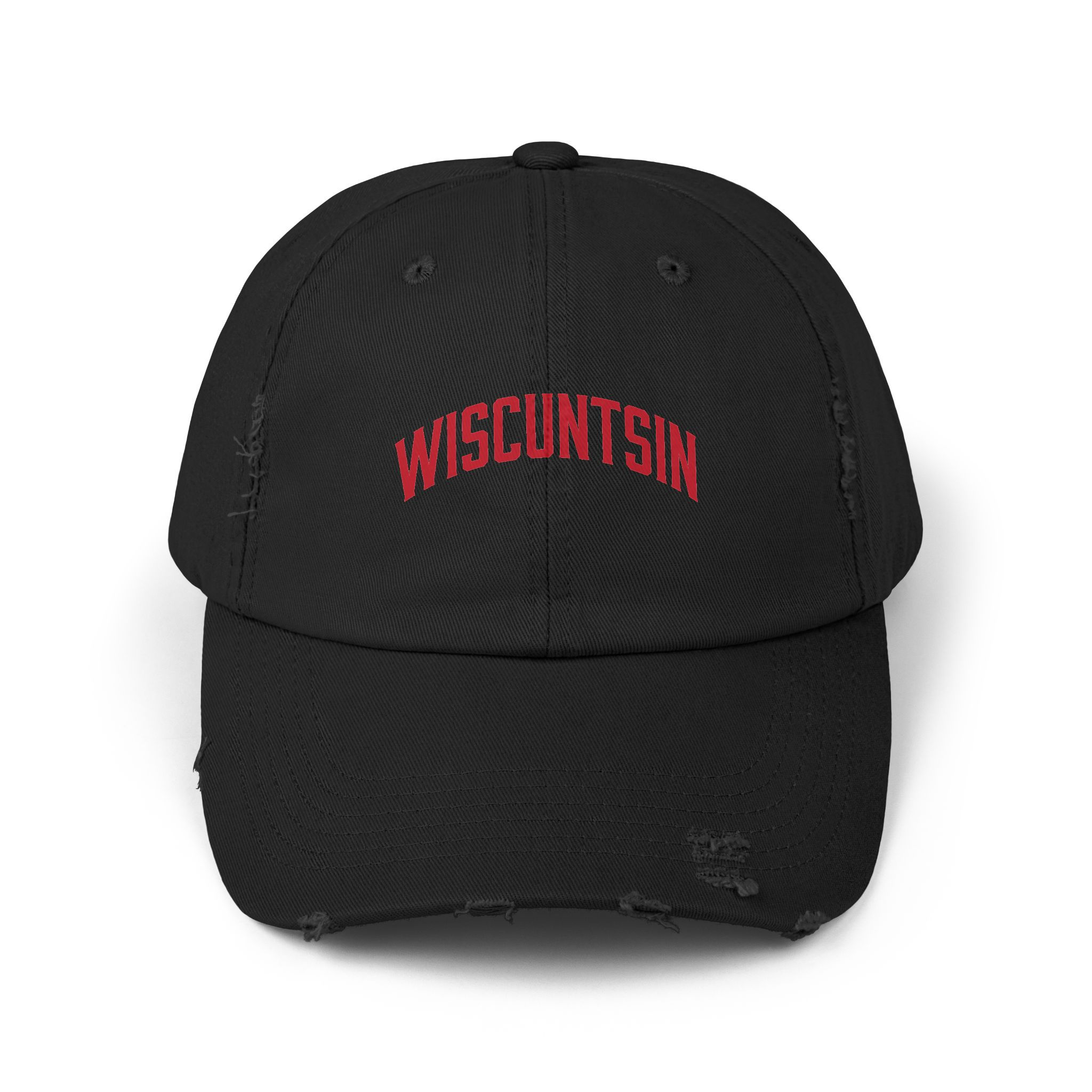 Wiscuntsin Unisex Distressed Cap