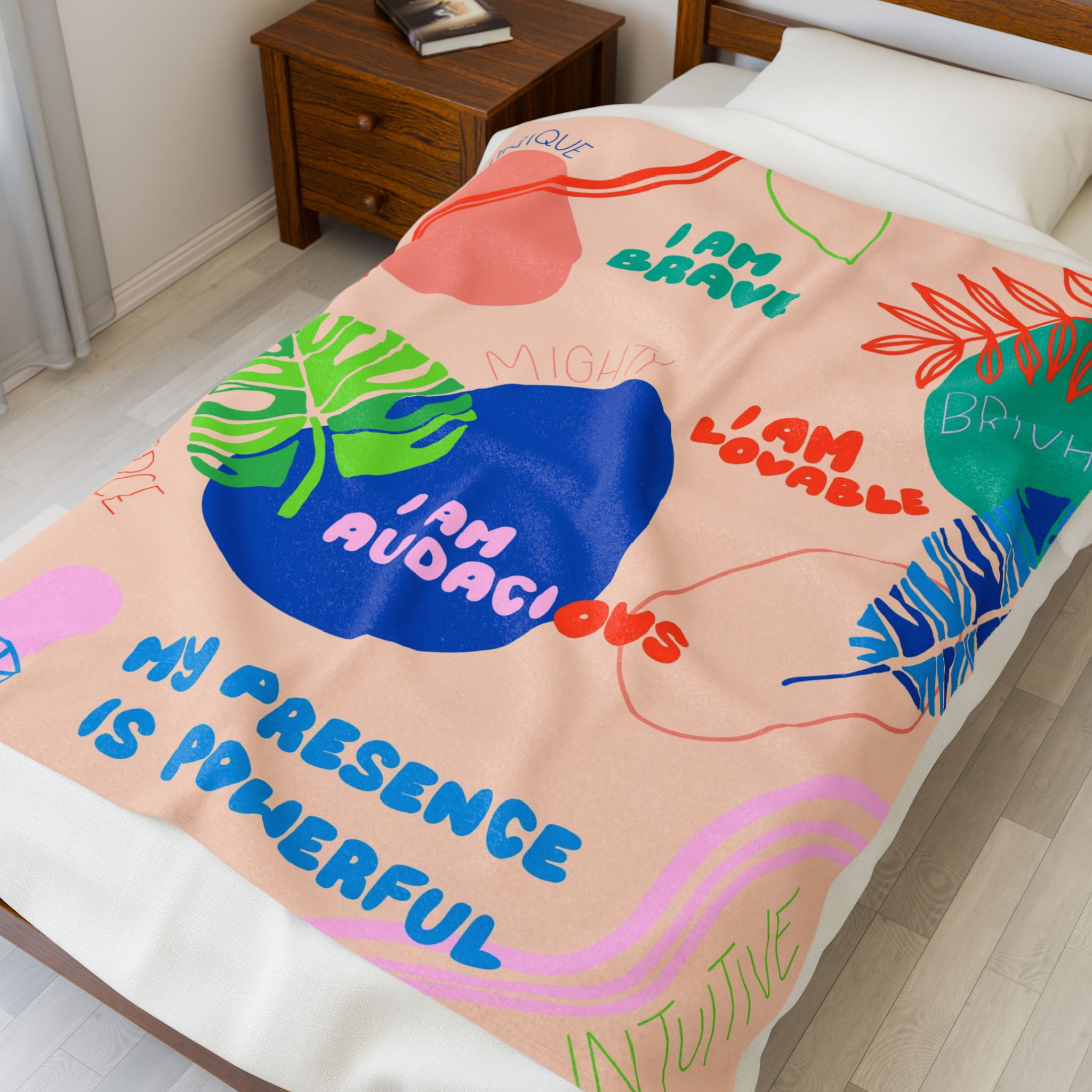 Bright Affirmations Plush Blanket