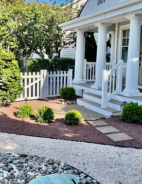 Spring clean up with river rock