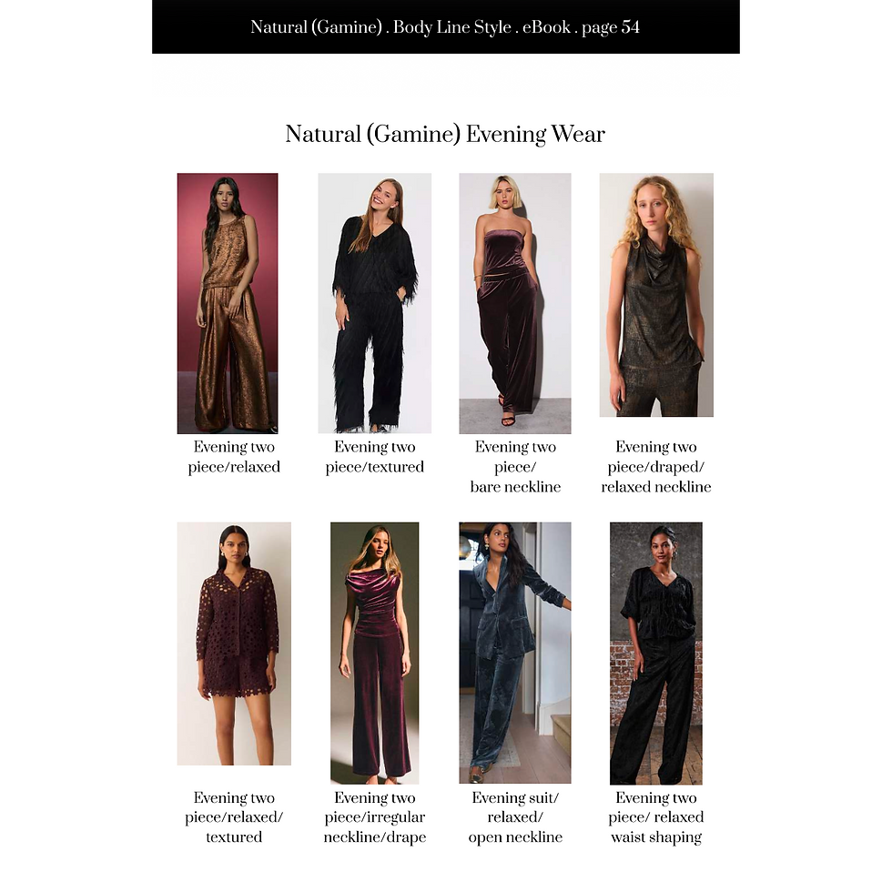 Thumbnail: Natural (Gamine) Body Line Style eBook evening dresses