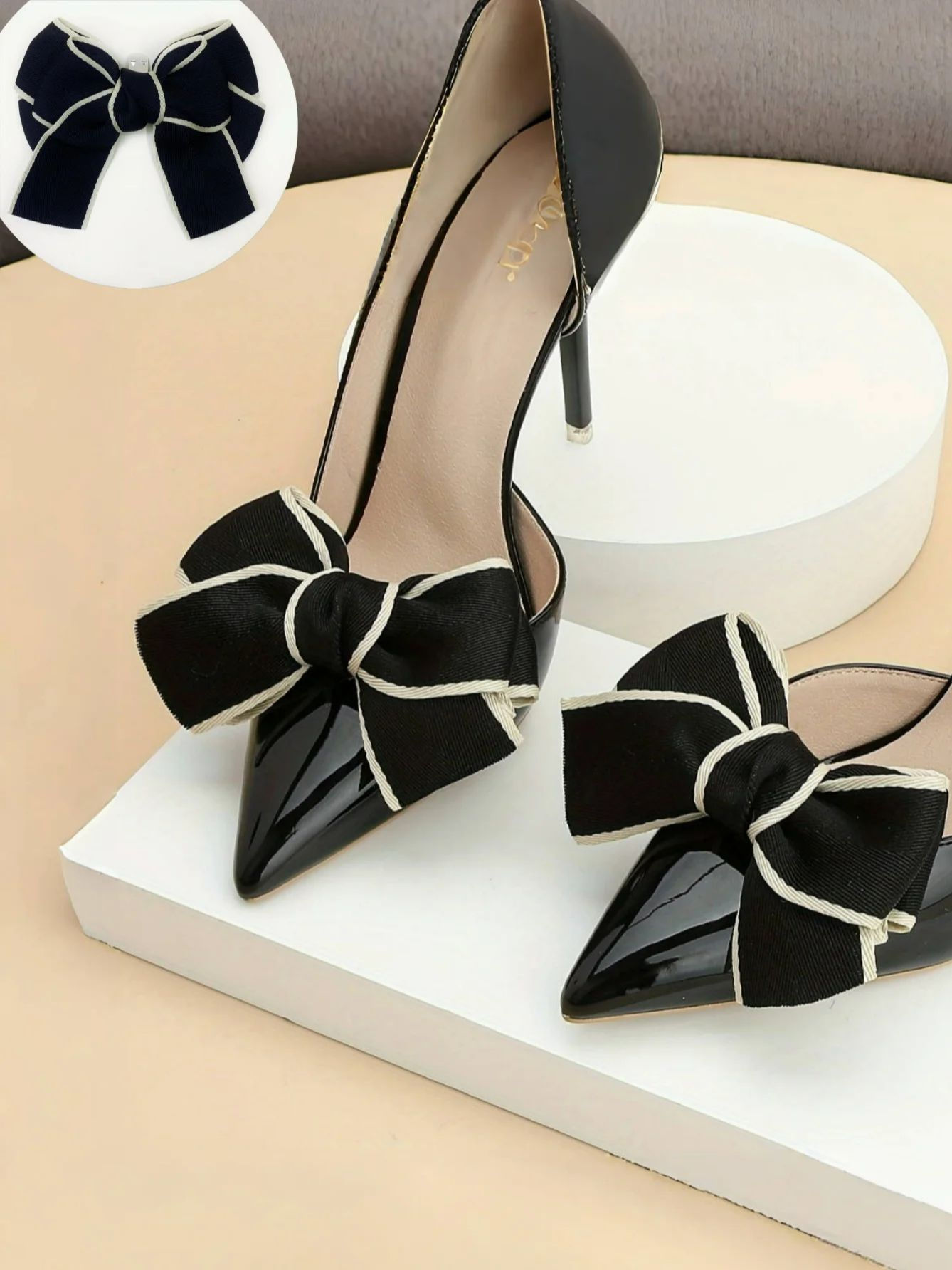 Midnight Bow Heels