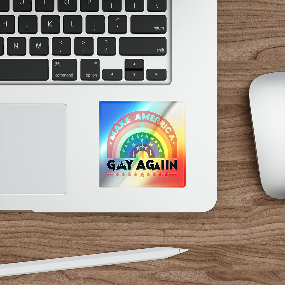 Thumbnail: Make America Gay Again - Vibrant Holographic Die-Cut Pride Sticker