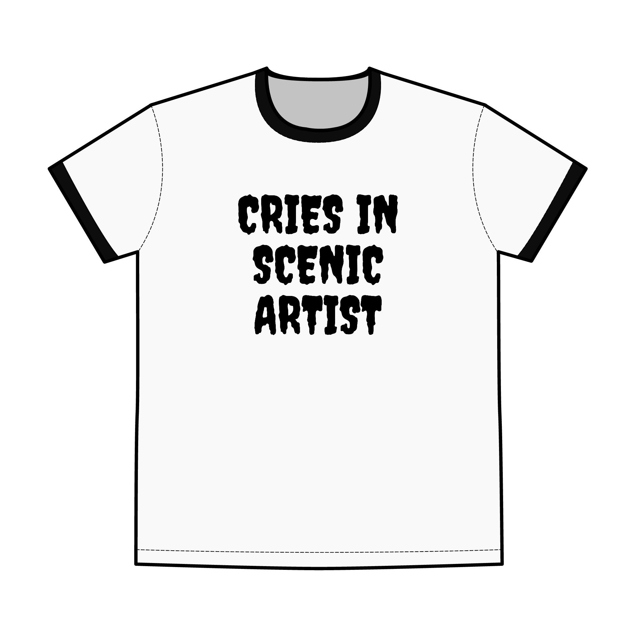 Cries in Scenic Artist Ringer Tee
