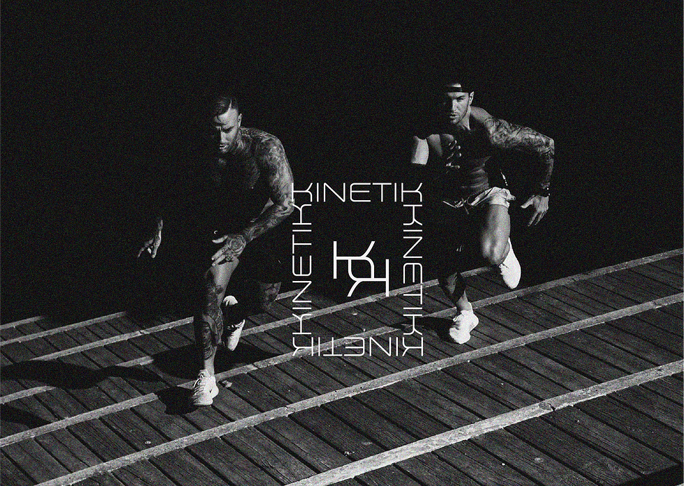 Kinetik branding logo design mockup poster designed by tmorleydesigns