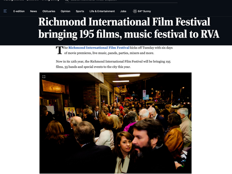 Walid Chaya's 'Slingshot' in Richmond Times Dispatch for RIFF Official Premiere