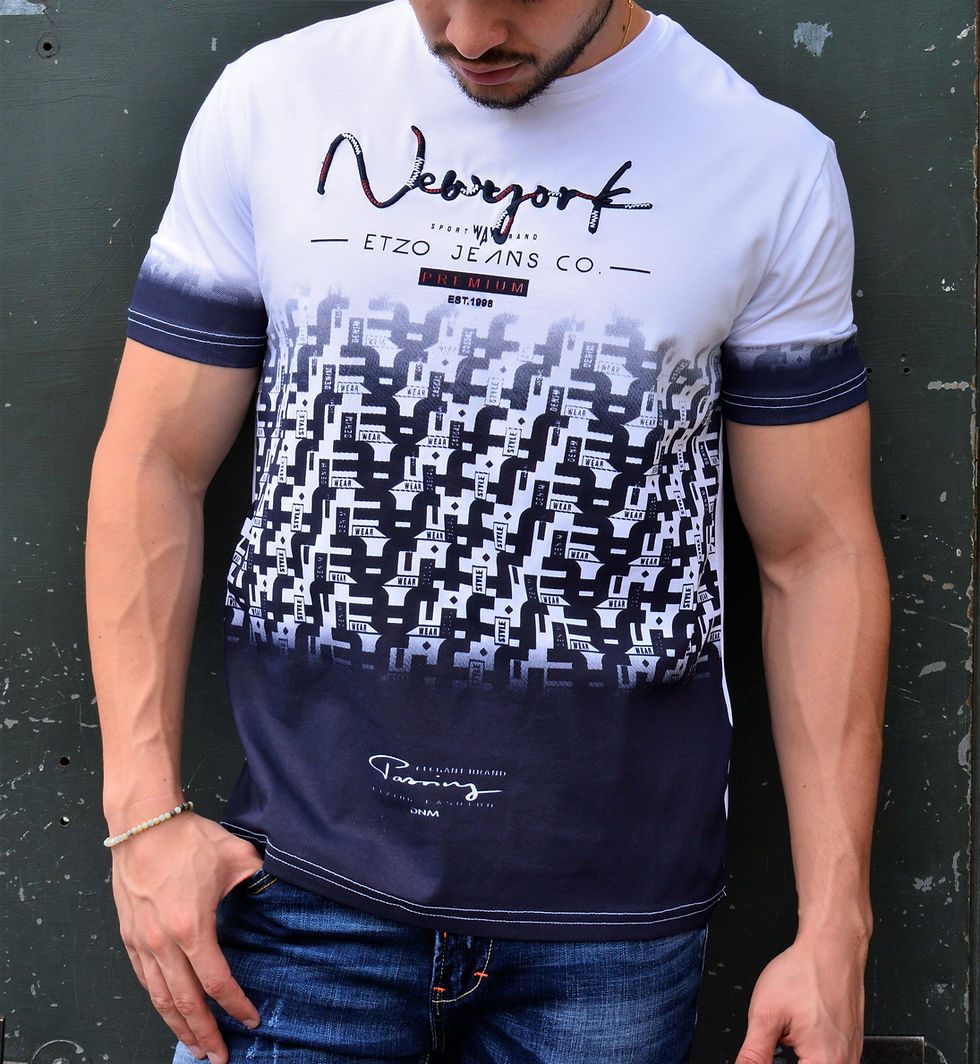Thumbnail: Etzo "New York" Urban Graphic Tee Shirt (TK7808)