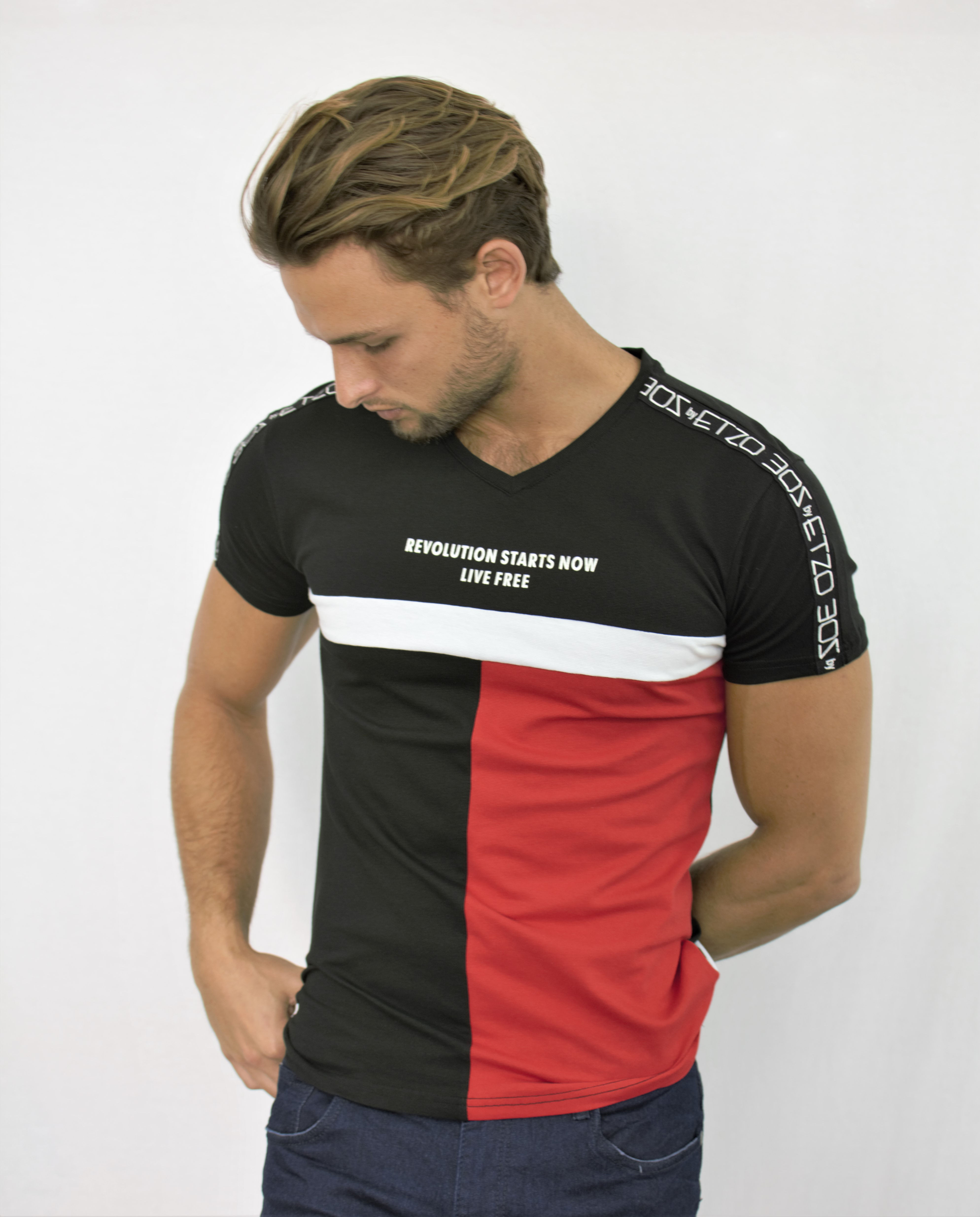 Etzo Short Sleeve "Live Free"  tee shirt (8821)