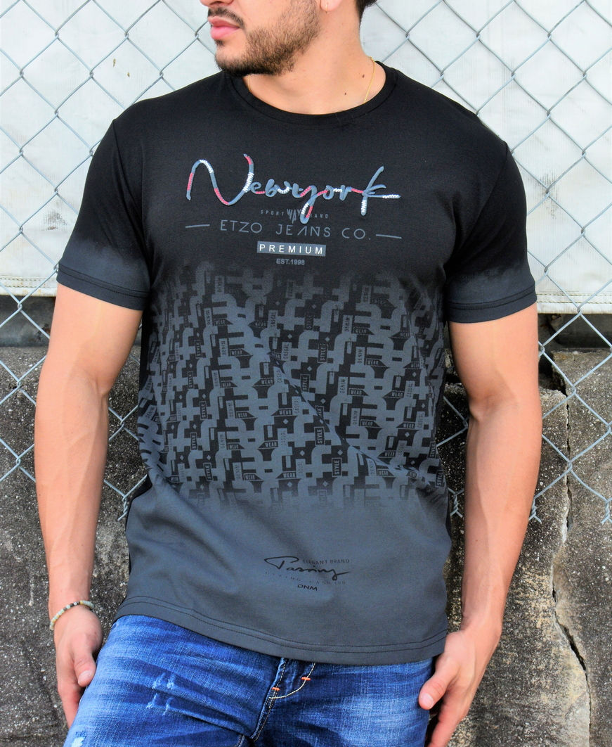 Thumbnail: Etzo "New York" Urban Graphic Tee Shirt (TK7808)