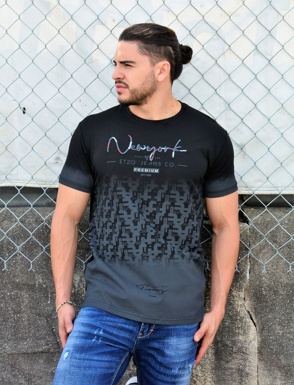 Thumbnail: Etzo "New York" Urban Graphic Tee Shirt (TK7808)