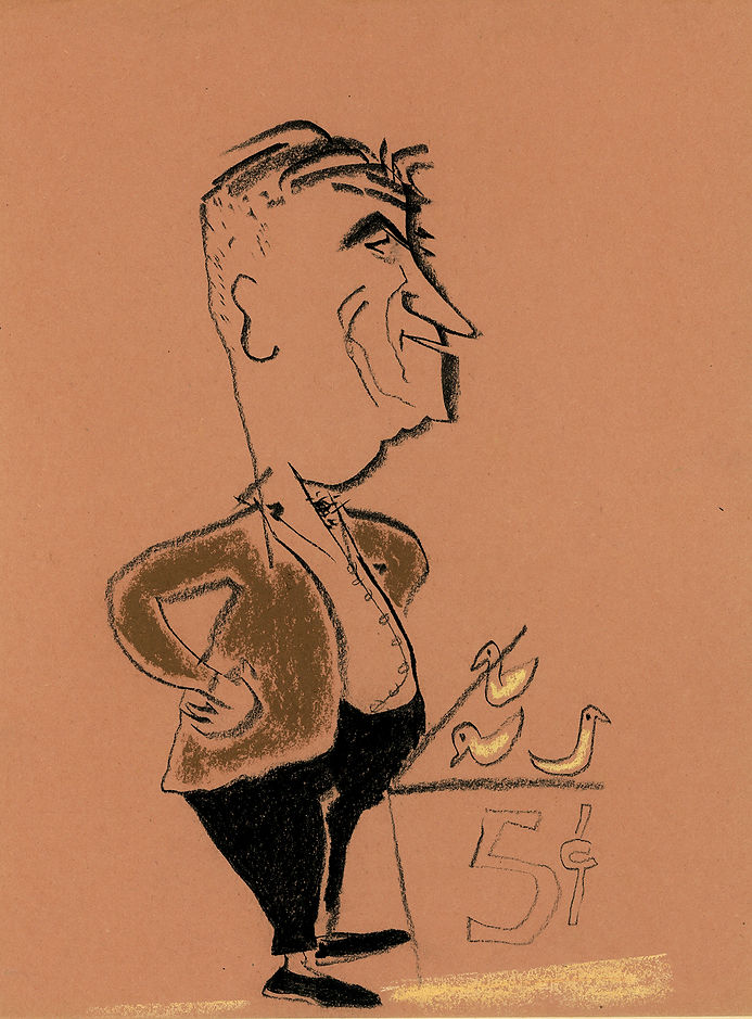 Fair huckster selling chances ducks