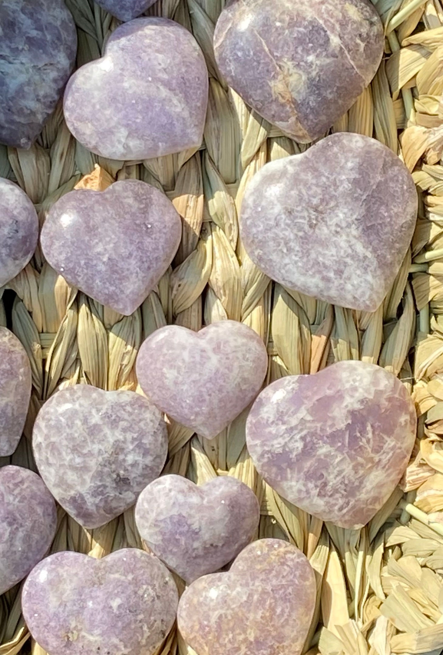 Lepidolite hearts