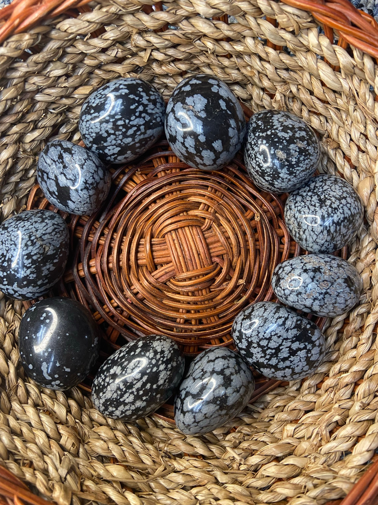 Snowflake Obsidian large tumbles