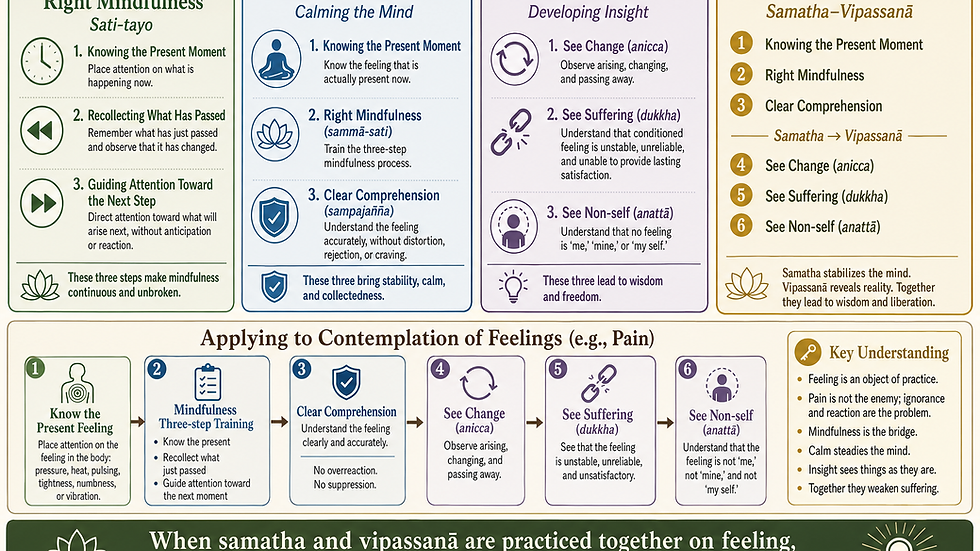 Samatha-Vipassana Six Steps
