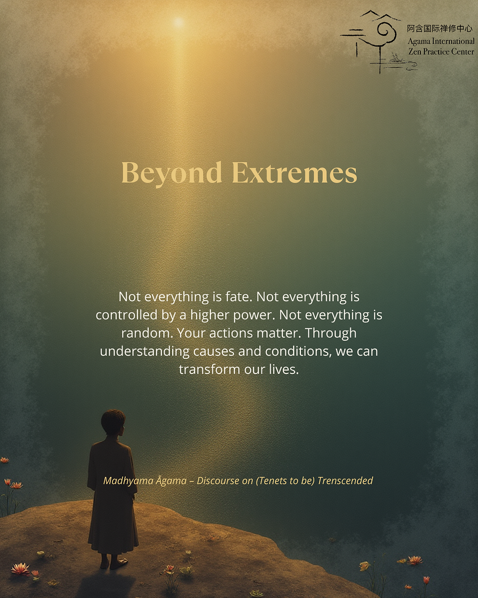 Buddhist view on fate and free will