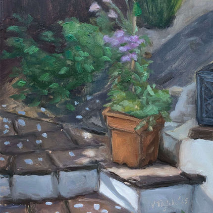 Autumn sunshine, oil painting by Valentina Teghillo done on day 21 Strada Easel September Challenge