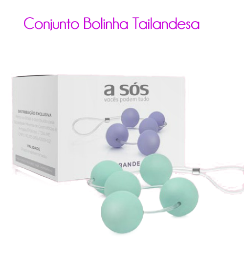 Conjunto Bolinha Tailandesa A Sós Pequena - Azul
