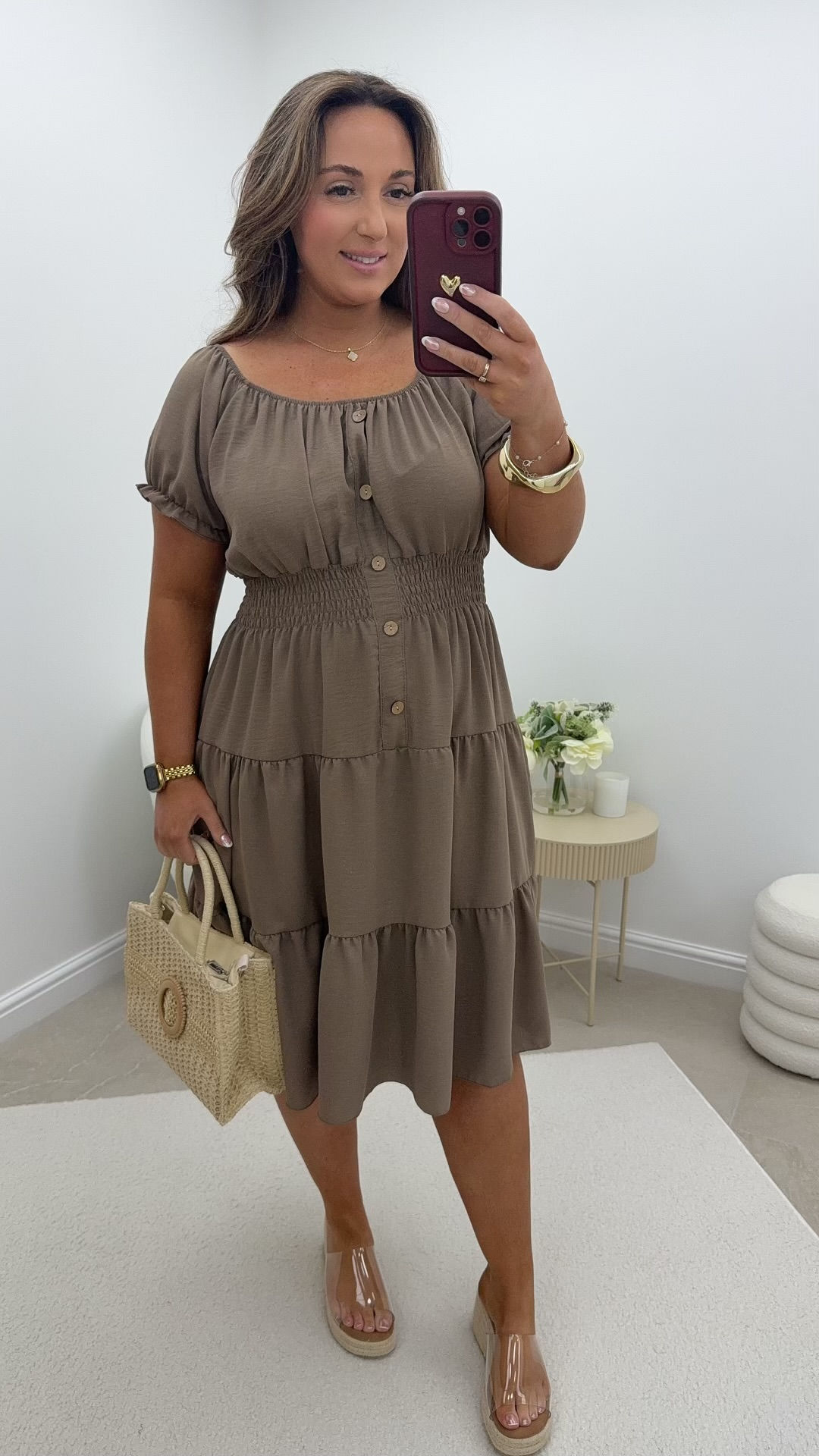 Maisie Basic Magic Midi Dress Coffee