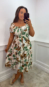 Flora Floral Detail Magic Midi Dress Chocolate