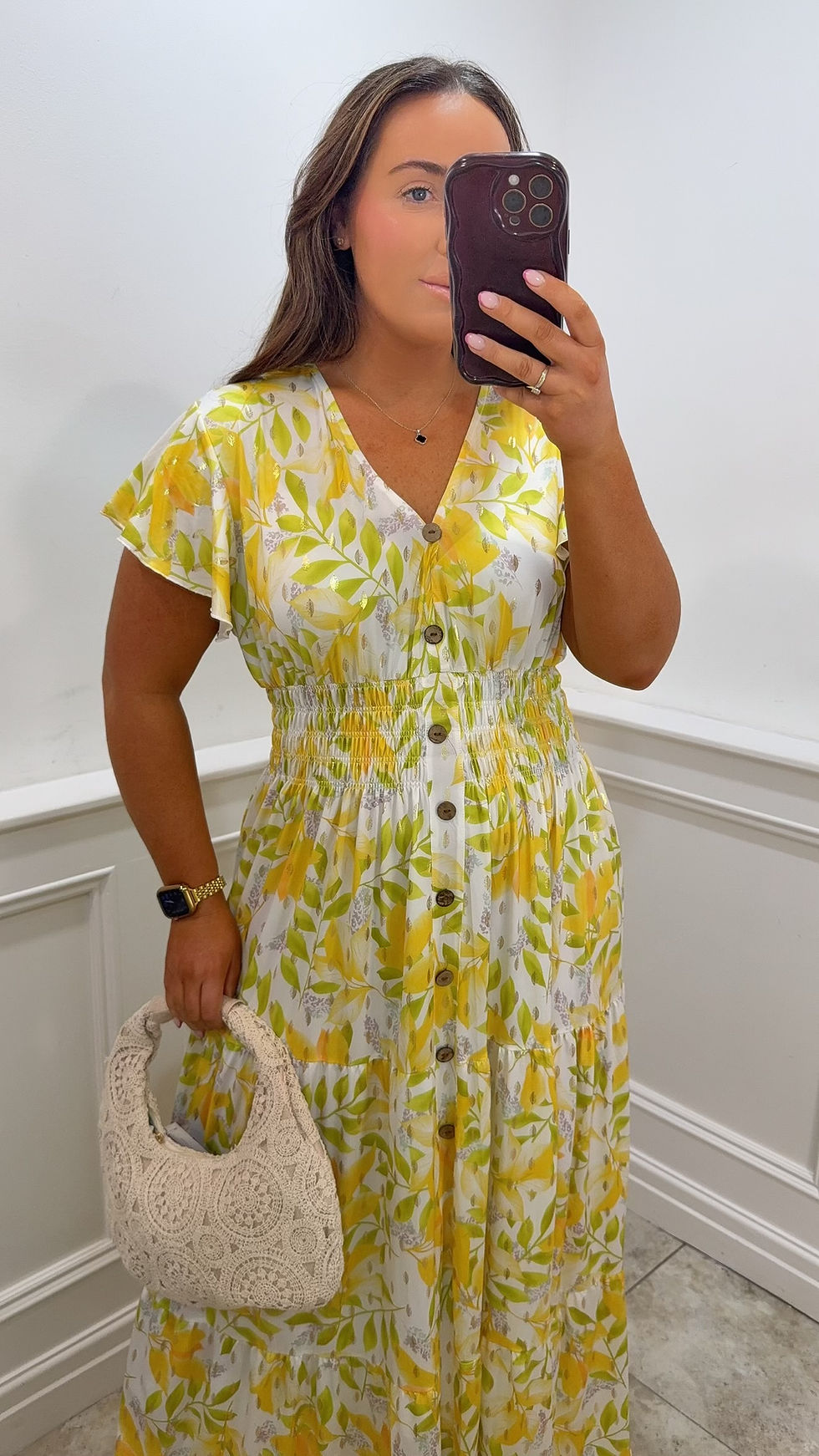 Thumbnail: Jordanna Frill Sleeve Slinky Foil LL Magic Maxi Lemon