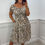 Thumbnail: Millie Leopard Magic Midi Dress Leop Beige
