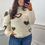 Thumbnail: Ivy Heart Knit Jumper Latte
