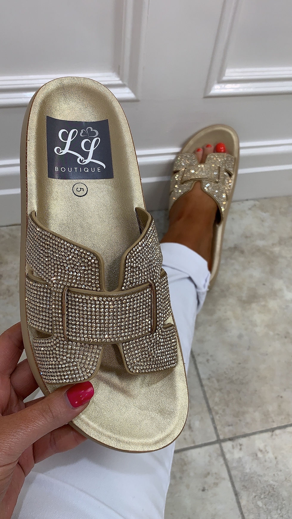 Puerto Rico Sparkle Soft Slider Gold