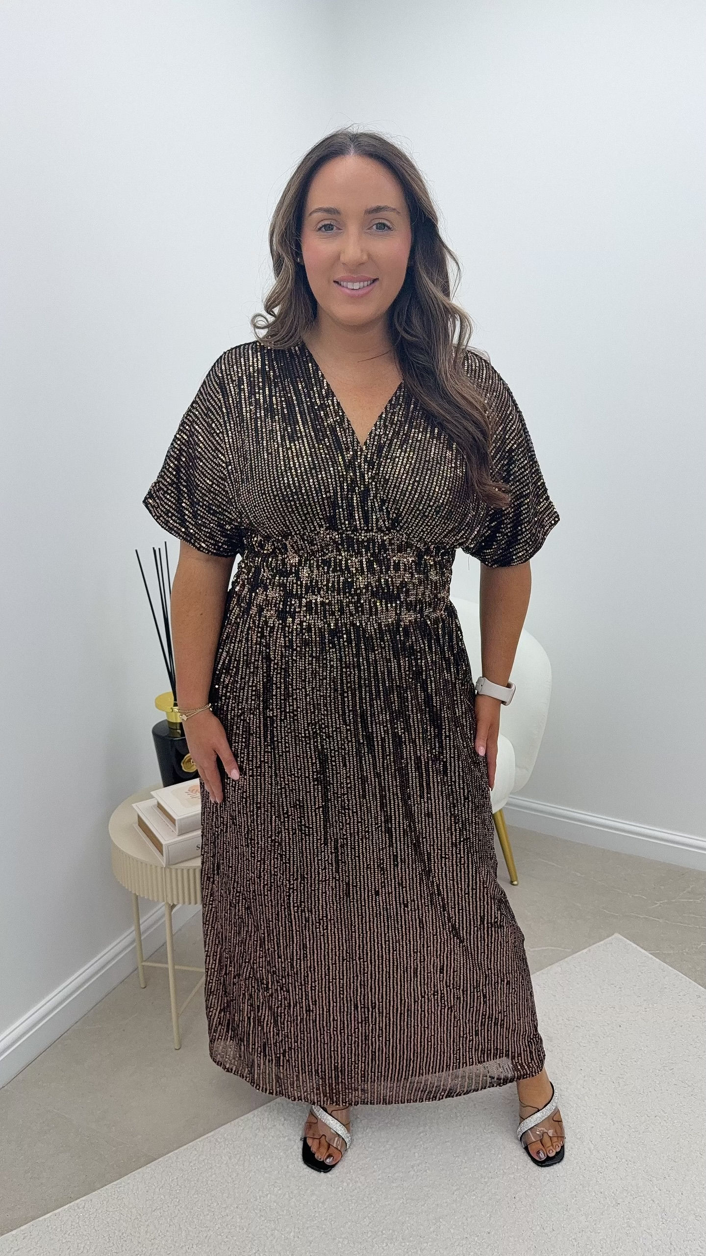 Cleopatra Sequin Sparkle Magic Dress Bronze