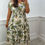 Thumbnail: Blossom Flower Magic Bardot Maxi Dress Khaki