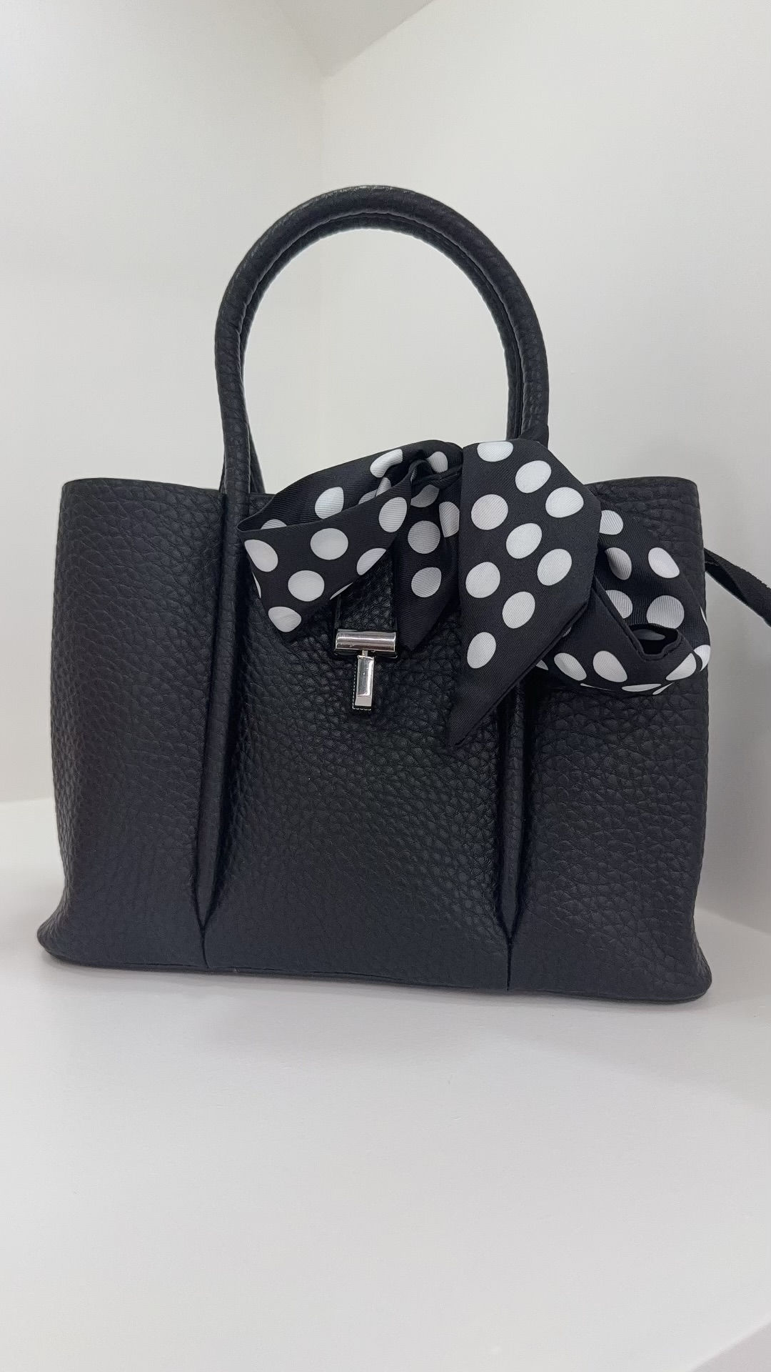 Ali Mini Bucket Polka Bag Black