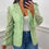 Thumbnail: Hope Lace Button Detail Blazer Mint
