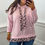 Thumbnail: Tessa Leopard Trim Hoodie Pink