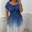 Thumbnail: Ginnie Ombre LL Magic Midi Dress Midnight Blue