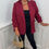 Thumbnail: Missi Ruched Sleeve Blazer Wine