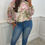 Thumbnail: Rachel Pastel Floral Bubble Hem Top Pink