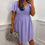 Thumbnail: Chloe Elastic Short Basic Dress Lilac