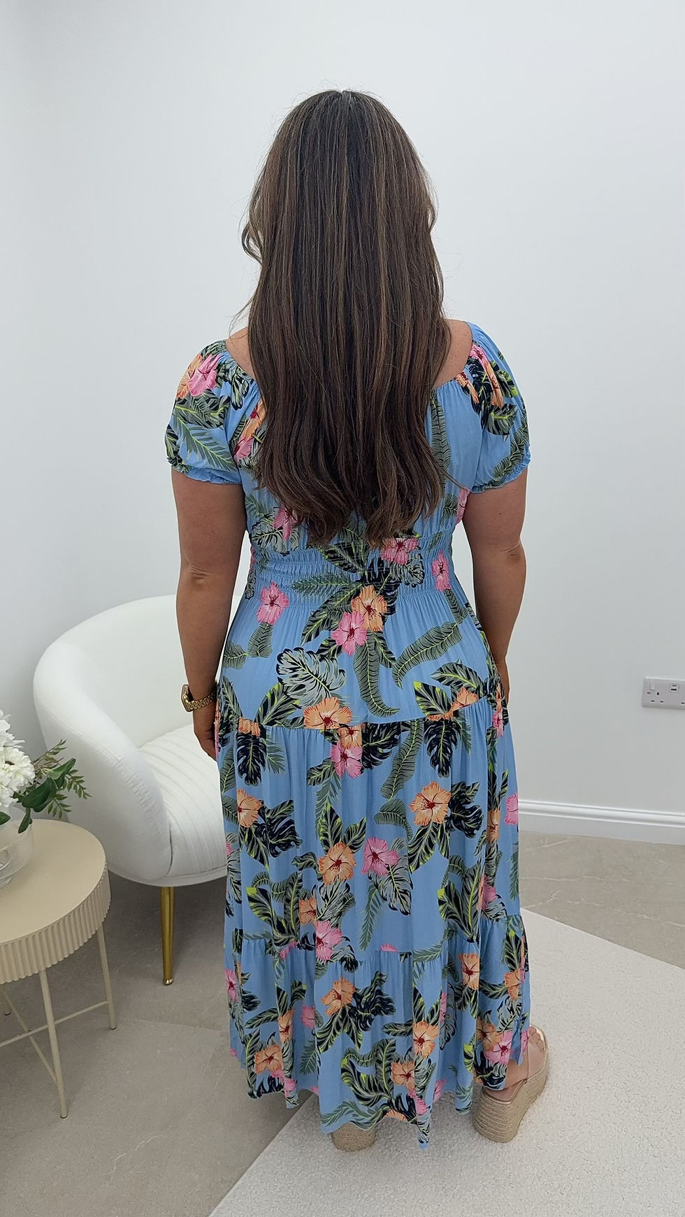Thumbnail: Hawai Floral Magic Maxi Dress Baby Blue