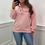 Thumbnail: Nellie New York Fleece Lined 3/4 Zip Jumper Baby Pink