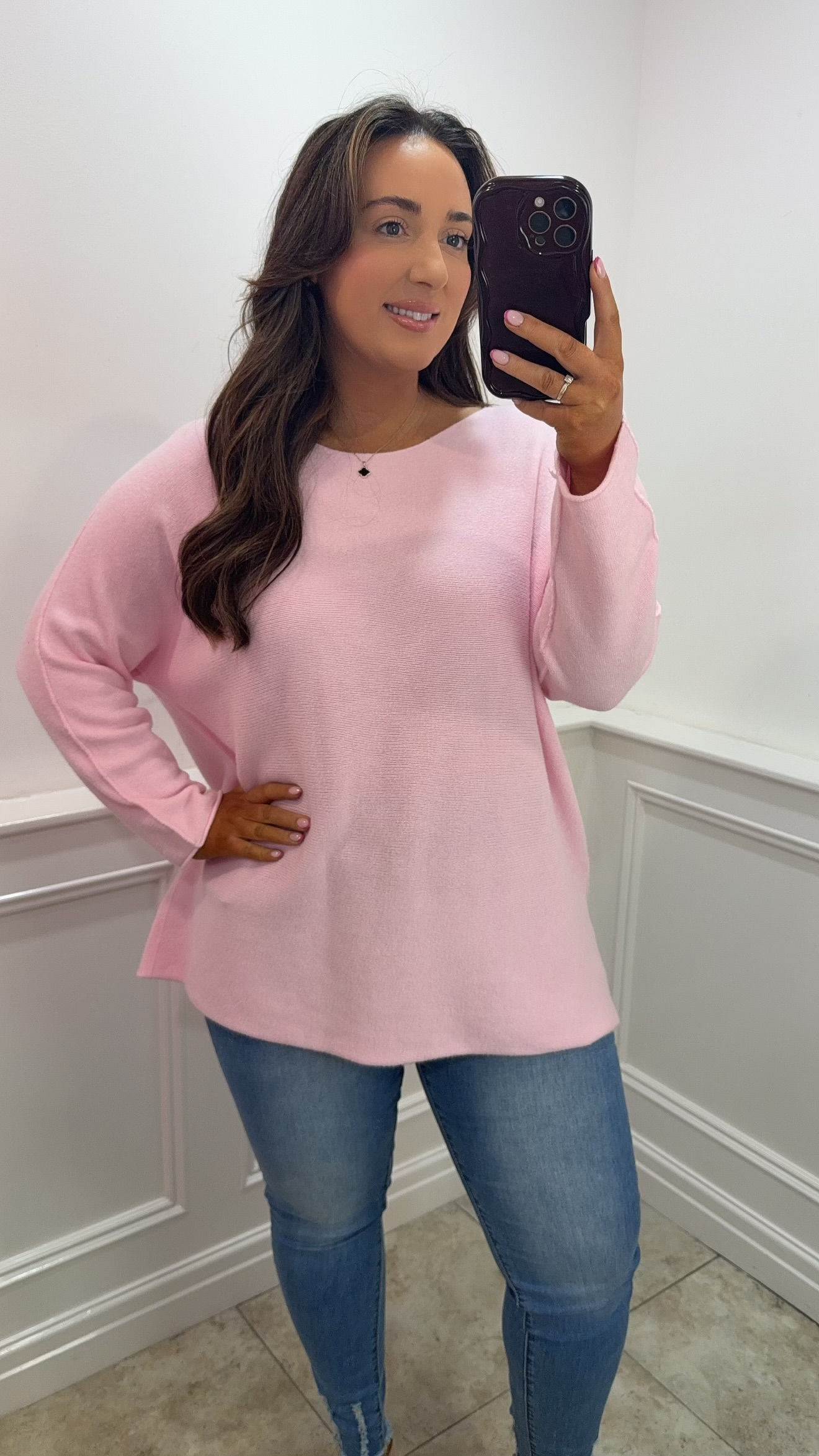 Whinnie Basic Soft Knit Jumper Baby Pink