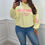 Thumbnail: California Ruched Hem Basic Hoodie Lemon