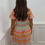 Thumbnail: Kim ZigZag Elastic Chest Printed Maxi Dress Orange