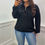 Thumbnail: Nellie New York Fleece Lined 3/4 Zip Jumper Black