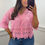 Thumbnail: Rayna Short Detailed Button Top Bubblegum