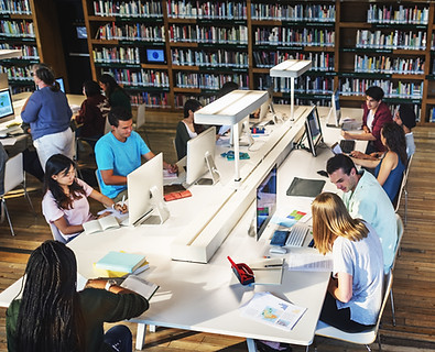 Students in Library